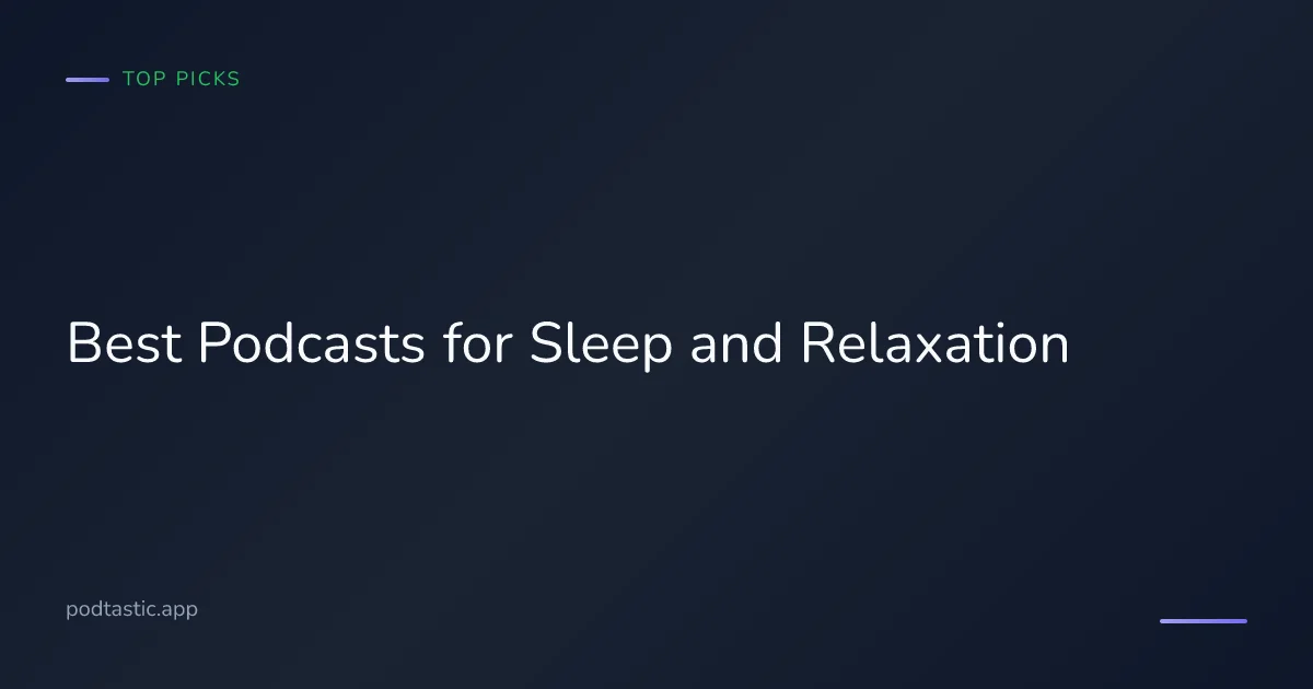Person relaxing with headphones on, listening to a calming sleep podcast