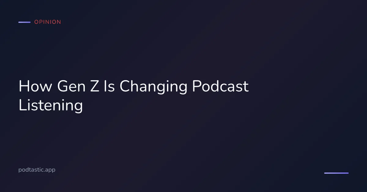 Young person listening to a podcast on their phone with earbuds