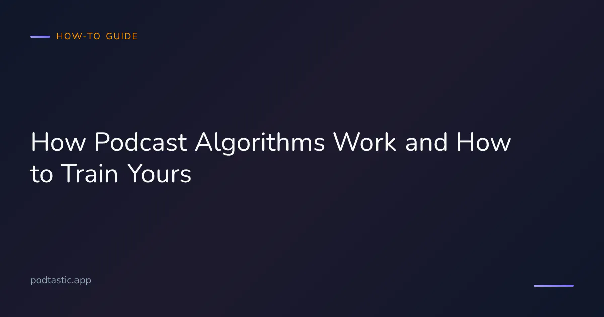 Abstract visualisation of a podcast recommendation algorithm sorting episodes by listener signals