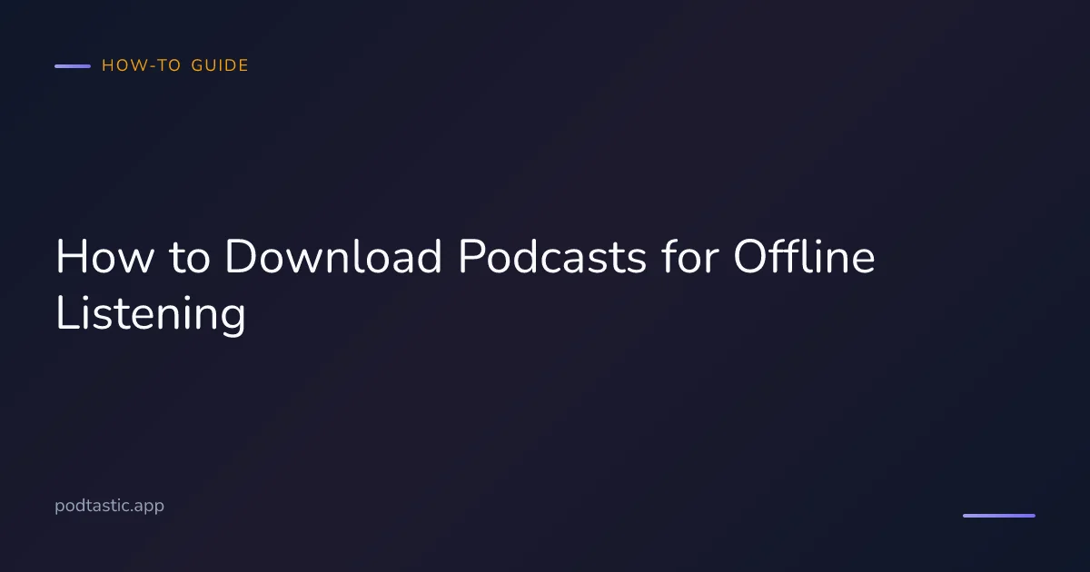 Smartphone downloading podcast episodes for offline listening