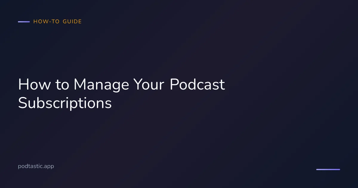 Organized podcast subscription list on a phone screen