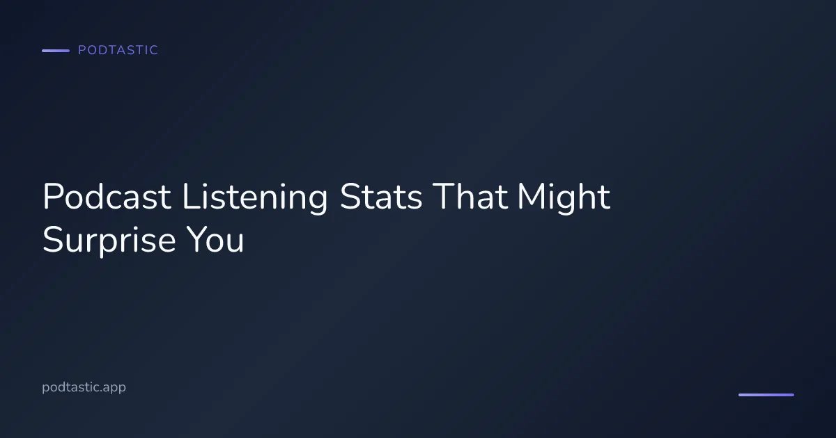 Podcast listening statistics and trends chart
